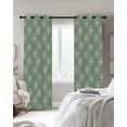 thumbnail image 4 of Green Beige Dandelion Blackout Curtains for Bedroom Living Room Darkening Curtains 54 Inch Long Farmhouse Botanical Blossom Short Curtain for Small Window Treatment Insulated Grommet Drapes 52"x54"x2, 4 of 9
