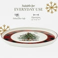 thumbnail image 6 of Spode Christmas Tree Lazy Susan - Tartan Plaid, Non Skid 360 Degree Rotation, Holiday Space Saver for Kitchen, Cabinet, Pantry, Rotating Spice Rack Organization for Easy Access, Festive Entertaining, 6 of 7