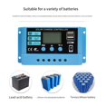 thumbnail image 3 of 30A Solar Charge Controller Battery Regulator With Dual Usb Port And Lcd Display, 3 of 8