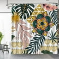 thumbnail image 2 of Extra Long Shower Curtain - Boho Abstract Mid Century Modern Floral Bohemian Minimalist Flowers Tropical Botanical Fabric Cloth Shower Curtain Set with 12 Hooks for Bathroom Decor, 72"x84", 2 of 6