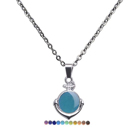 Mood Necklace Temperature Change Alloy Jewellery No Letter