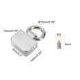 thumbnail image 2 of Uxcell Metal Bag Connector with D Ring, 2 Sets 19x30mm Rectangle Bridge Hanger Buckle with Screws (Silver Tone), 2 of 5