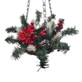 thumbnail image 2 of Injueey Cesta de flores resplandeciente de Navidad, adorno de Festival para interiores y exteriores, diseño de escena DIY, colgante de puerta de Kits de decoración para fiestas Injueey HA067938-00, 2 of 6