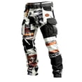 thumbnail image 3 of CONZONE Mens Cargo Pants Graffiti Graphic Y2K Staight Leg Cargo Pants for Men Lightweight Relaxed Fit Outdoor Workout Trousers With Pockets, 3 of 4