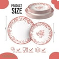 thumbnail image 3 of Trendables Disposable Plates For Party Supplies | Pink Floral Plastic Plates For Wedding 80 Pcs - 40 X 8 & 40 X 10 Dinner Plate Sets | Floral Plate Set Disposable Plastic Dinnerware Sets, 3 of 14