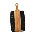 thumbnail image 3 of Tabla de cortar Bloque de cortar Madera Mármol Herramienta de cocina Bandeja para servir Tabla para servir Tabla de quesos para frutas Carnes Barbacoa Negro, 3 of 8