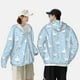 thumbnail image 4 of Fotbe Goose White Flowers Chaqueta con Protección Solar UPF 50+ para Hombre y Mujer, Camisa con Capucha y Bolsillos-Large, 4 of 7