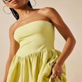 thumbnail image 4 of Women Midi Dress Summer Strapless Patchwork Solid Color Dress, 4 of 5