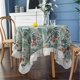thumbnail image 3 of Vintage Leaf Pattern Tablecloth for Square Tables Farmhouse Rustic Ruffle Trim Table Cover for Kitchen Wedding Banquet Tabletop Use (Leaf, Diameter 71, 3 of 4