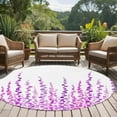 thumbnail image 4 of Purple Round Area Rug 5Ft Washable Circle Rugs for Living Room Bedroom, Polka Dots Watercolor Abstract Art Non-Slip Carpet Floor Mats Indoor Outdoor Carpet Runner Aesthetic Home Decor, 4 of 8