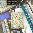thumbnail image 4 of Ayieyill Birthday Wrapping Paper Roll Set of 15 with Ribbon and Tape, Gift Wrap for Happy Birthday Present, 4 of 9