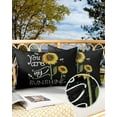 thumbnail image 2 of Outdoor Throw Pillow Cover Rustic Watercolor Sunflower Floral Waterproof Cushion Covers 2 Pack You Are My Sunshine Pillow Cases Home Decoration for Patio Garden Couch Sofa, 2 of 6