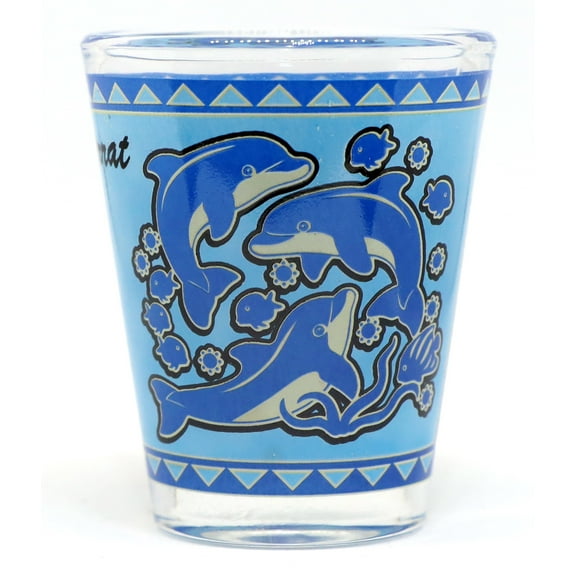 Montserrat Dolphins Shot Glass
