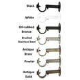 thumbnail image 6 of Urbanest Adjustable Curtain Rod Bracket, 1 1/8"-1 1/4", Brushed Steel, 6 of 6