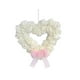 thumbnail image 2 of Corona artificial, en forma de corazón con lazo, guirnalda de rosas colgante, guirnalda artificial para decoración de pared de boda, fiesta en casa, 2 of 8