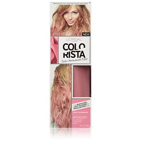 L Oreal Paris Colorista Semi Permanent For Light Blonde Or Bleached Hair Pink