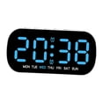 thumbnail image 3 of Reloj despertador digital LED para decoración del hogar, fecha, semana, temperatura, escritorio Azul, 3 of 9