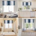 thumbnail image 5 of Modern Gradient Dark Blue Gray Valances for Windows,Kitchen Valance Rod Pocket Short Curtain, Ombre Abstract Art Valance Curtain Window Valances for Bedroom Bathroom Living Room 42x12in, 5 of 9
