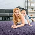 thumbnail image 6 of TWINNIS Soft Fluffy Rugs for Bedroom,Shaggy Area Carpets for Livingroom Kid Room,5'x8',Gray Purple, 6 of 6