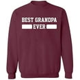 thumbnail image 2 of OXI Crewneck Sweatshirt - Best Grandpa Ever, Basic Casual Sweatshirts for Men's and Women Fleece Sweatshirt Long Sleeve - Maroon Large, 2 of 2