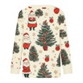 thumbnail image 4 of Puntoco Chaqueta Tipo Cárdigan Informal Con Botones Y Estampado Navideño Para Mujer, 4 of 5