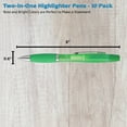 thumbnail image 5 of 10 Two in one Highlighter Pens Pack - Ballpoint, Silver Accents - Green, 5 of 5