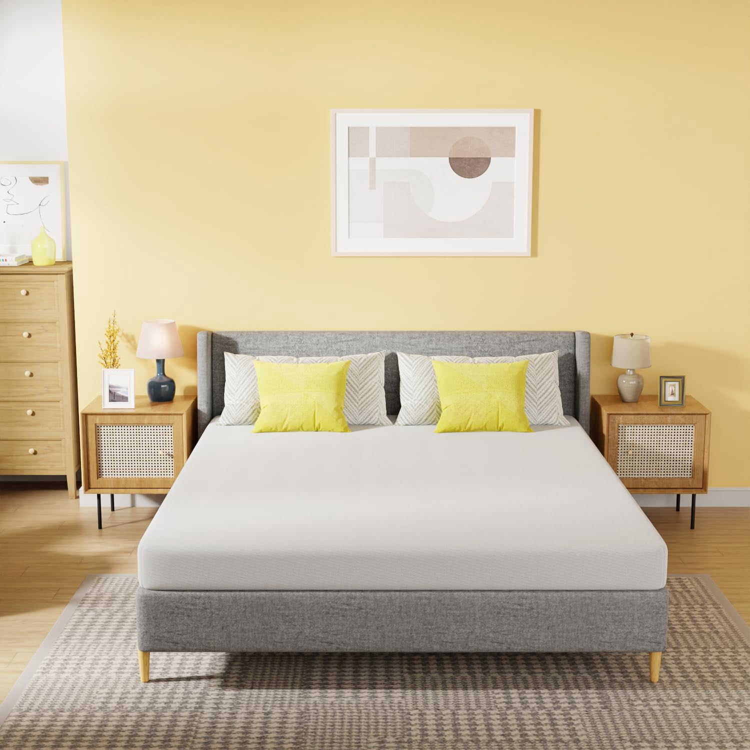 YRLLENSDAN California King Size Mattress Medium Firm King Memory Foam Mattress 6 inch King Mattress in a Box Fiberglass Free CertiPUR-US Certified Mattress for Pressure Relieving