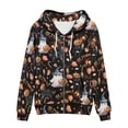 thumbnail image 3 of Renewold Comfort Hoodies for Women Active Ghosts Black Cats Long Sleeve Sweatshirt Size XL Tredny Outdoor Jacket Y2K Zippered Streetwear,Halloween Holiday, 3 of 6