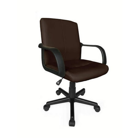 Mainstays Leather Mid Back Rolling Swivel Office Chair Multiple Colors