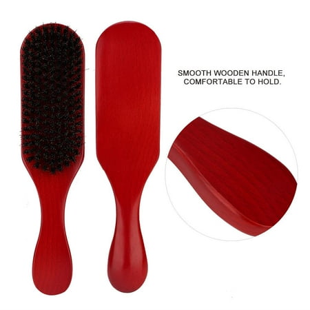 Greensen Professional Wooden Oil Head Comb Beard Whiskers Care Hairdressing Hair Brush Tool(Red)