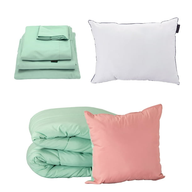 Set de Edredon Doble Vista Individual Couzy + Sabanas Softy + Almohada One
