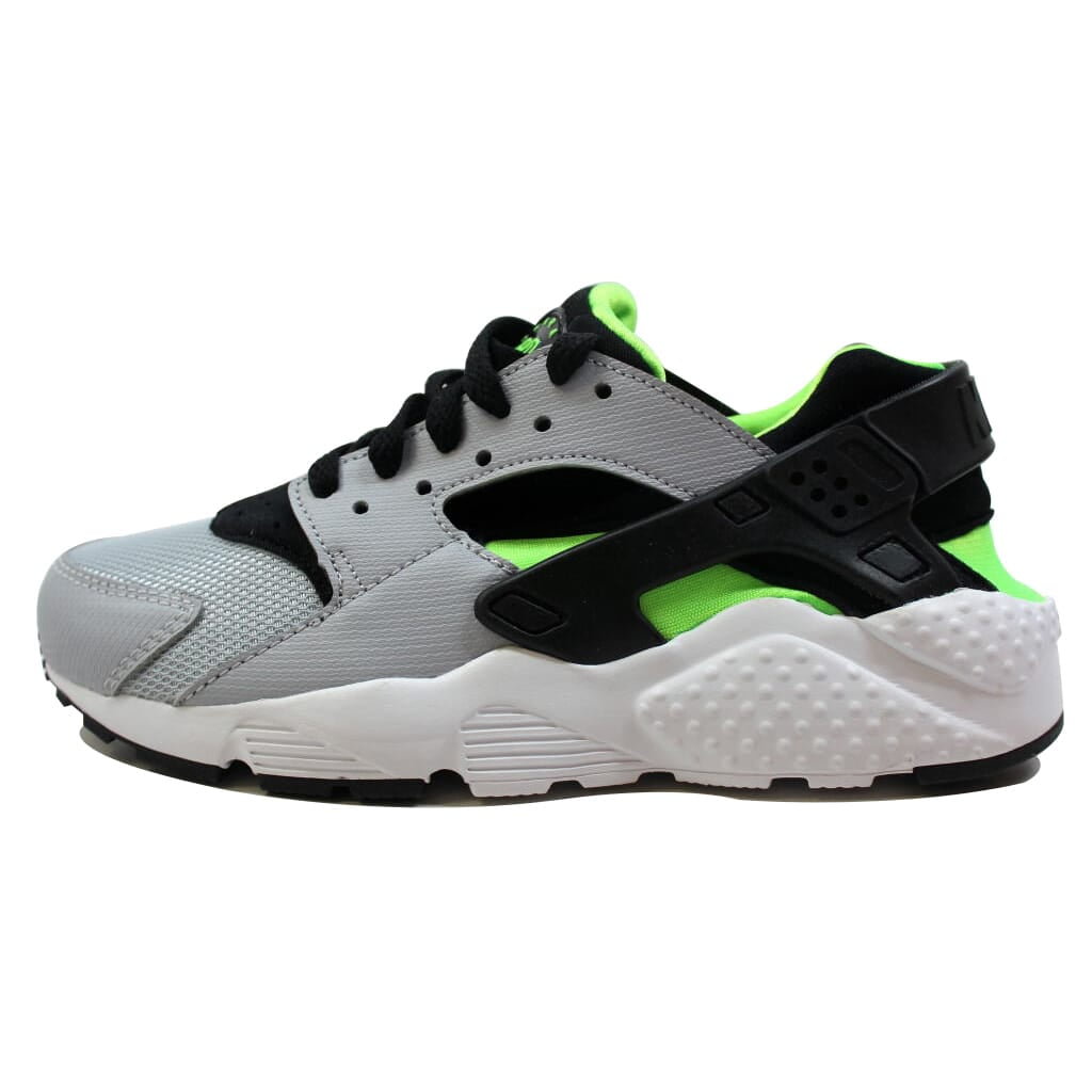 Nike Huarache Run Wolf Grey Black Electric Green White 654275 015 Grade School Size 6.5Y Walmart