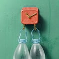thumbnail image 5 of Small Alarm Clocks for Bedrooms Creative Storage Rack Free Punch Alarm Clock Hook Kitchen Supplies Storage Rack Bedroom Wall Hanging Pendant, 5 of 5