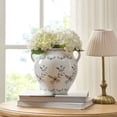 thumbnail image 3 of My Texas House 8" White Double Handle Ceramic Floral Vase, 3 of 5