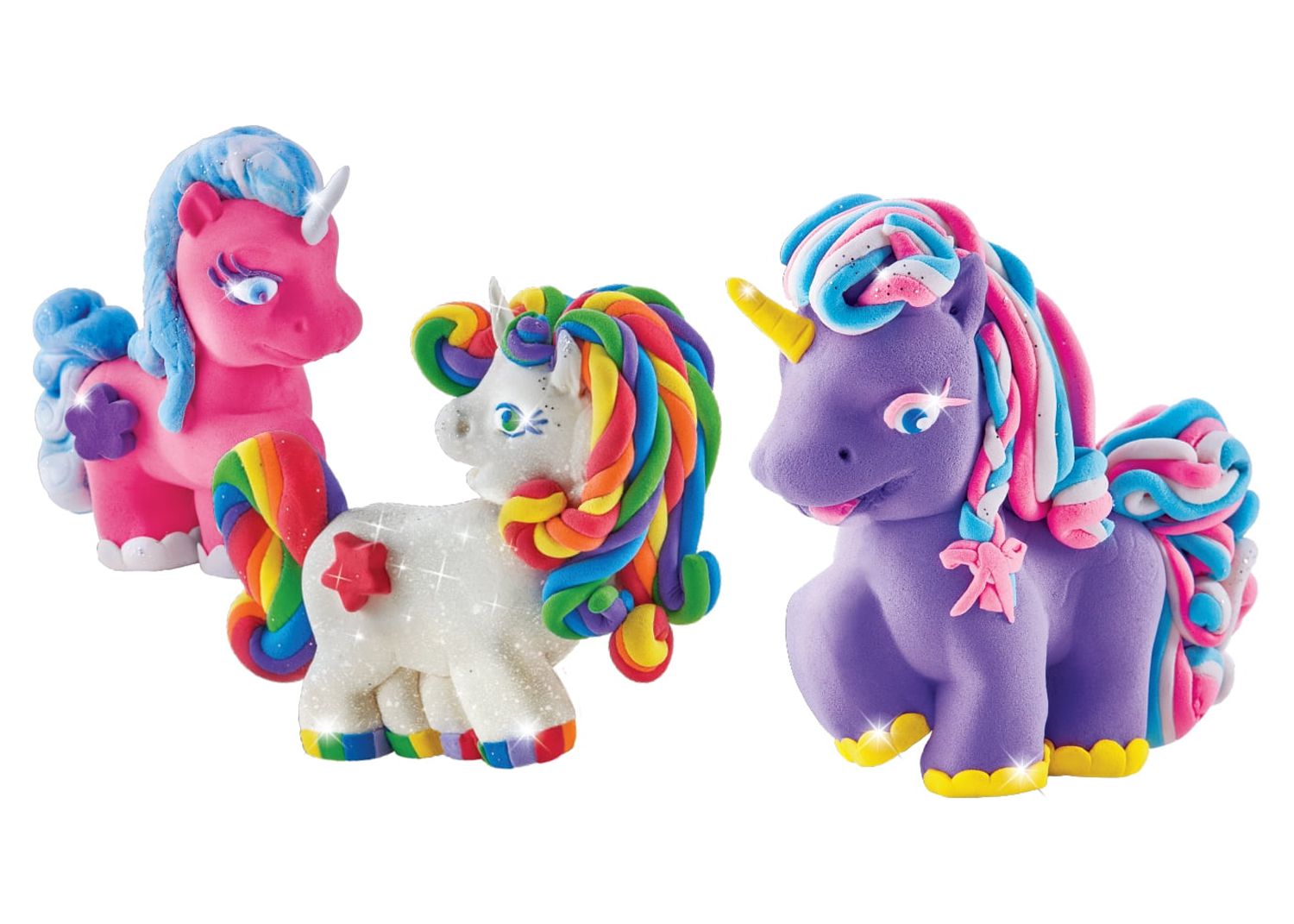 Cra-Z-Art Softee Dough Sparkling Unicorns Modeling Compound Play Set - image 2 of 9