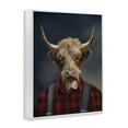 thumbnail image 3 of Stupell Industries Highland Cow Outdoorsman White Framed Giclee Art design by Matthew Piotrowicz, 14 x 11, 3 of 8