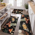 thumbnail image 2 of Red Mushroom Butterfly Black Pattern Kitchen Rugs Sets Of 3,Kitchen Runner Rugs Non Skid Washable,Decorative Kitchen Floor Mats for Kitchen,Sink,Laundry,17"x30"+ 17"x47" + 17"x59", 2 of 6