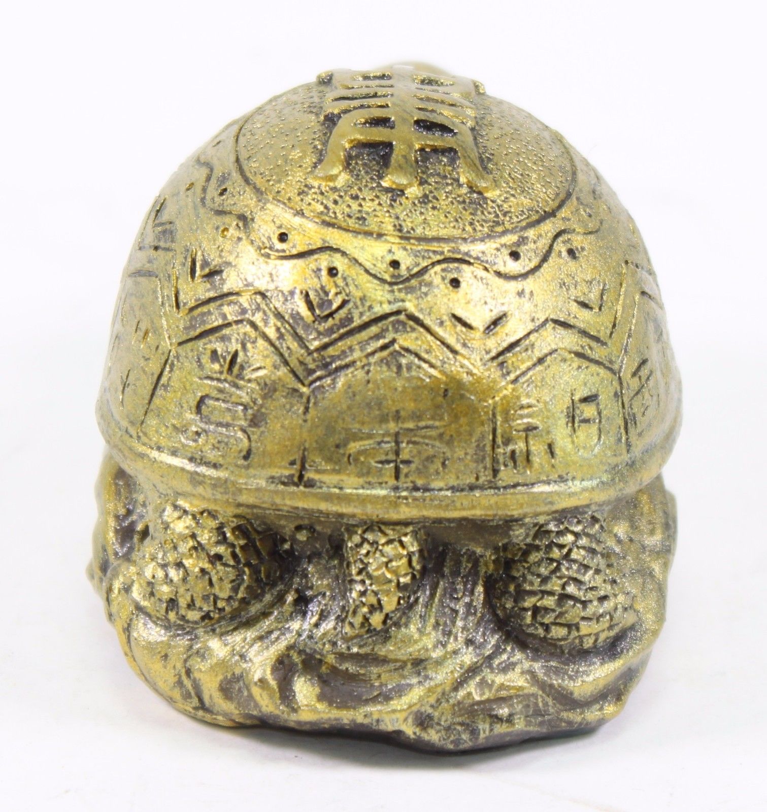 3" Gold Feng Shui Lucky Turtle Statue Figurine Paperweight Gift Home Decor
