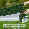 thumbnail image 6 of Dark Green Christmas Tree and Star Pattern Square Fitted Tablecloth with Elastic Edge,Square Table Cover,Washable Elastic Table Cover for Home Kitchen Party Decor 34"x34", 6 of 6