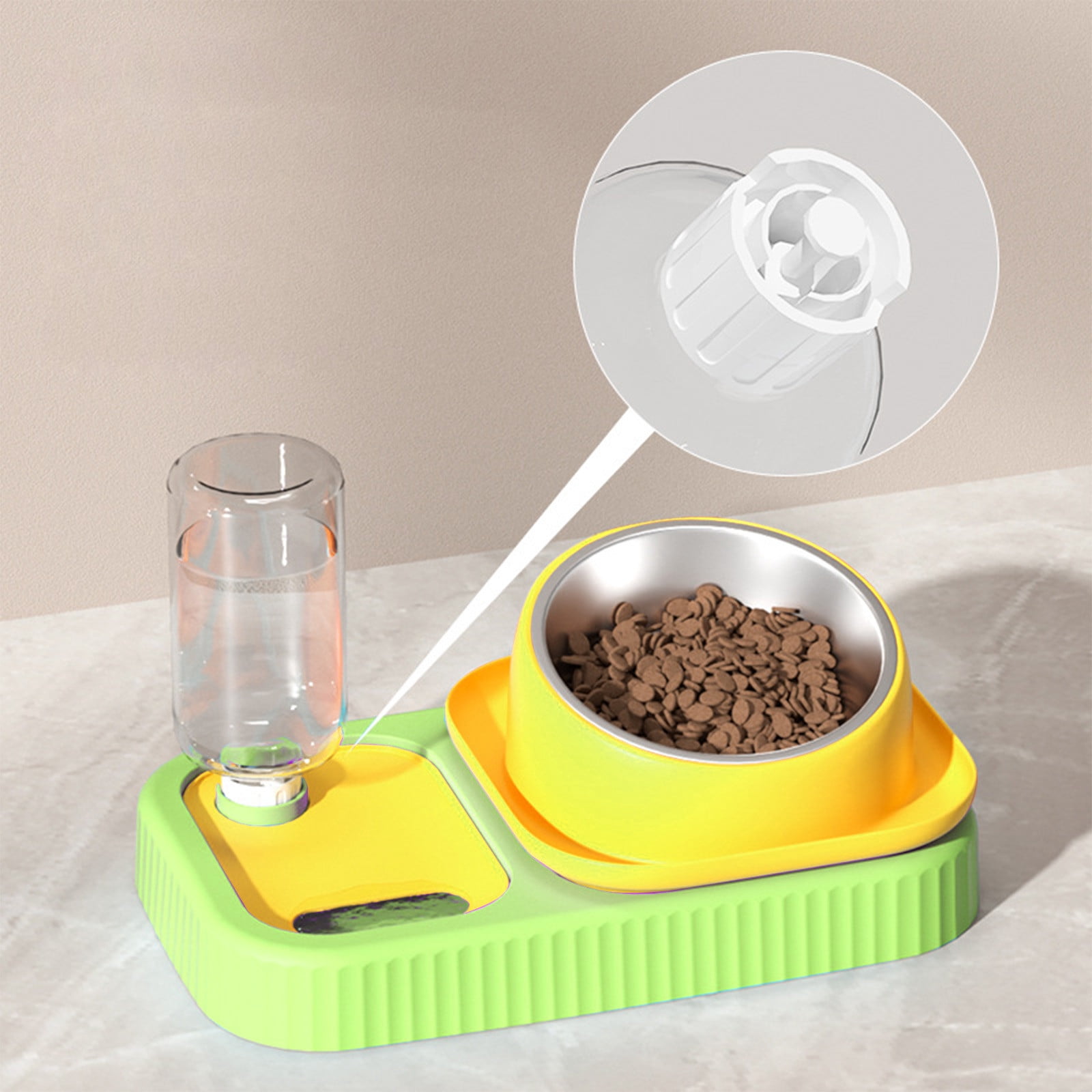 Cat Slow Feeder Wet Food,Pet Food and Water Bowl Set Cat Wet Food Bowl,Indoor Cats Food Bowls Food Bowl,Cat Food Plates Kitty Food Bowls