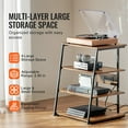 thumbnail image 5 of Vevor YPSBFZJLDS4CWHSO6V1 4-Tier AV Media Stand with Power Strips, Corner TV with LED Lights, Height Adjustable Wooden Shelves, Brown, 5 of 10