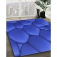 thumbnail image 3 of Ahgly Company Machine Washable Indoor Rectangle Transitional Blue Ribbon Blue Area Rugs, 3' x 5', 3 of 7