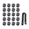 thumbnail image 2 of 21Pcs Wheel Hub Screw Cap 17Mm Abs Black For Car Wheel Enhancement, 2 of 8