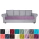 thumbnail image 1 of Cojín de sofá de felpa suave para 4 personas, color lila claro, tela elástica, tamaño 230-280 cm, peso 500 g, incluye 1 asiento de sofá., 1 of 6