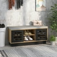 thumbnail image 2 of Costway Shoe Storage Bench with Cushion Shoe Storage Organizer Shoe Rack Entryway Natural, 2 of 10
