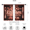 thumbnail image 5 of Red Black Neon Brick Wall Kitchen Curtains Vintage Fork and Spoon Kitchenware Modern Graffiti Cool Retro Rod Pocket Funny Quotes Bedroom Living Room Treatment Fabric 2 Panels 27.5Wx39H Inch, 5 of 6