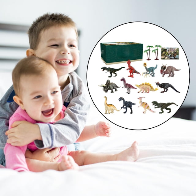 Juguetes de Dinosaurios Simulados Perfecl Navidad 14 Piezas de Plástico