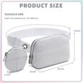 thumbnail image 3 of HAHDAXIA HVJCEZ Sacs Banane pour Femmes Hommes, Sac de Taille Mode Mini Bandoulière Ajustable pour Course, Randonnée et Voyage, a_White, Petit, 3 of 6