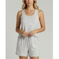 thumbnail image 3 of Real Essentials 4 Piece: Women's Super-Soft Tank Top and Short Pajama Set - Loungewear Sleepwear (Available in Plus Size), 3 of 7