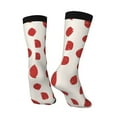 thumbnail image 3 of Zufioo Abstract Red Polka Dot Print Thigh High Socks,Knee High Socks For Women and men,Over the Calf Tube Socks.Athletic Socks, 3 of 6